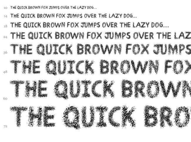 Scribble Fun font waterfall